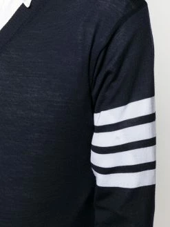 Thom Browne fine merino wool V-neck jumper