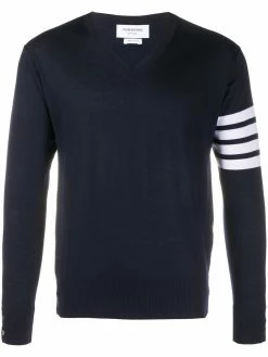 Thom Browne fine merino wool V-neck jumper