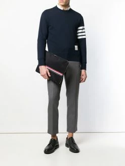Thom Browne Rwb Webbing Large Gusset Folio
