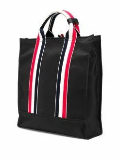 Thom Browne grosgrain stripe tote bag