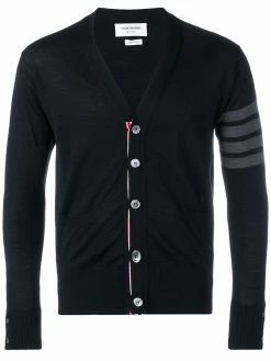 Thom Browne fine merino wool V-neck cardigan
