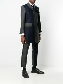 Thom Browne frayed edges overcoat