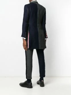 Thom Browne frayed edges overcoat