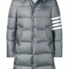 Thom Browne 4-bar Matte Nylon Bal Collar Overcoat