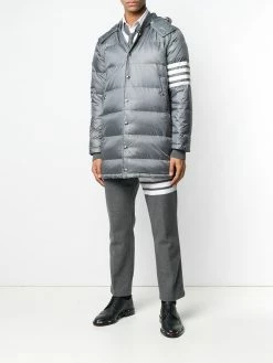 Thom Browne 4 bar Matte Nylon Coat parkas of men 11 Thom Browne 4-bar Matte Nylon Coat