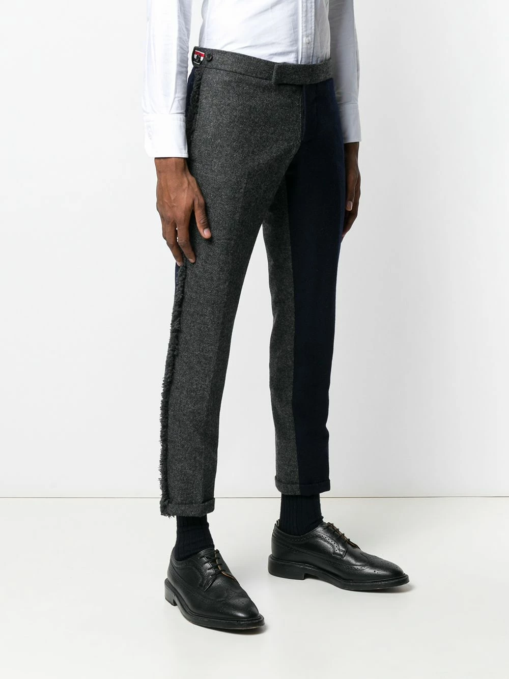Thom Browne Frayed Edges Skinny Trouser skinny pants of men 3 Thom Browne Frayed Edges Skinny Trouser