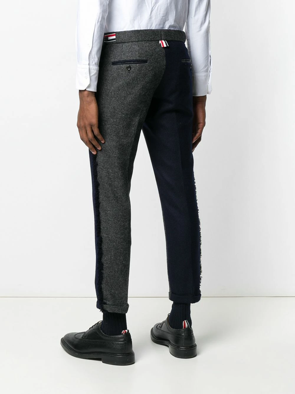Thom Browne Frayed Edges Skinny Trouser skinny pants of men 4 Thom Browne Frayed Edges Skinny Trouser