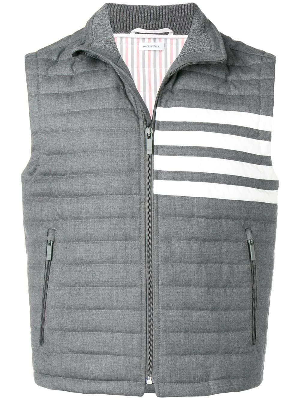 Thom Browne 4 bar Down Quilted Vest waistcoats & gilets of men 1 Thom Browne 4-bar Down Quilted Vest