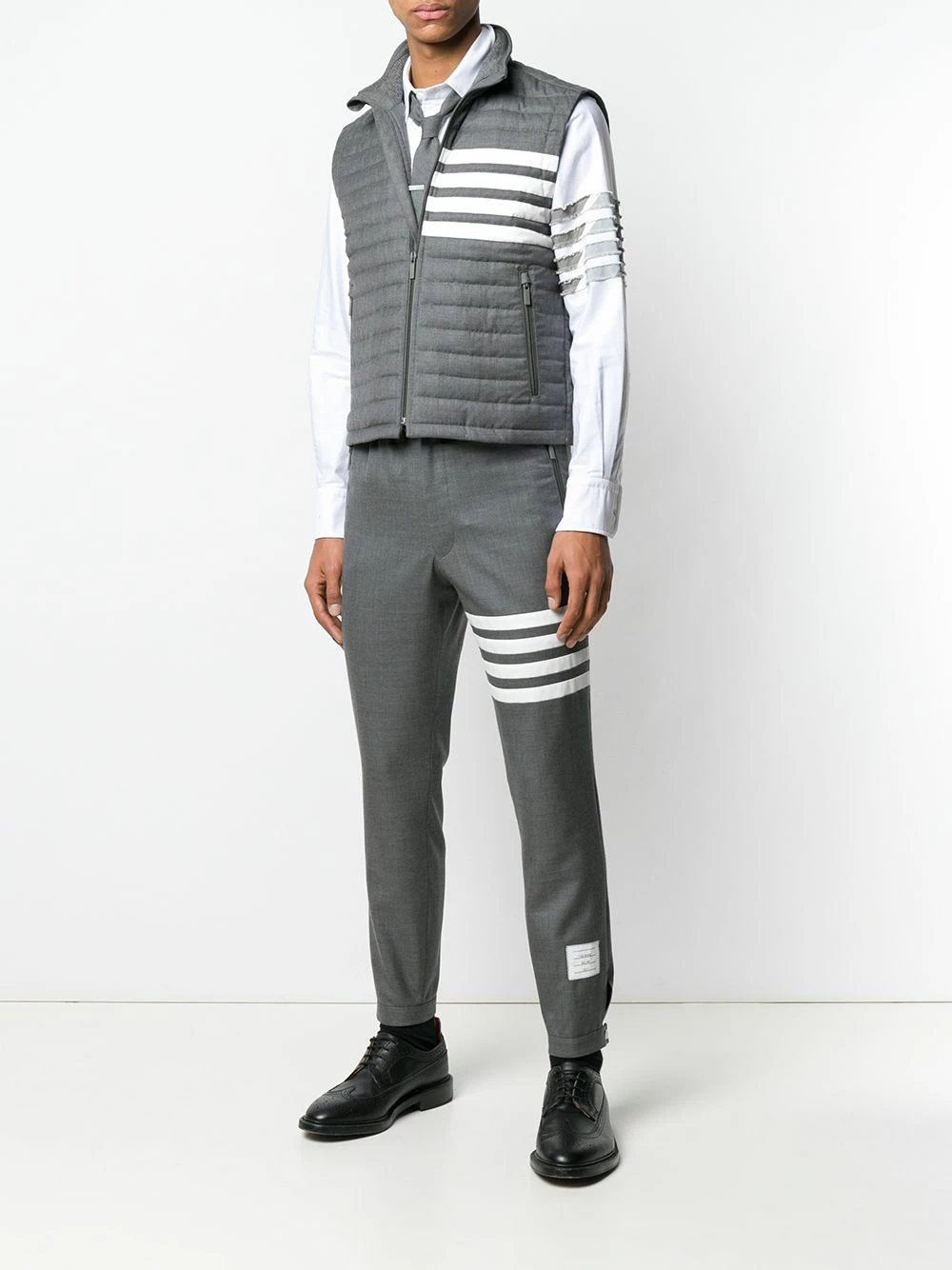 Thom Browne 4 bar Down Quilted Vest waistcoats & gilets of men 2 Thom Browne 4-bar Down Quilted Vest