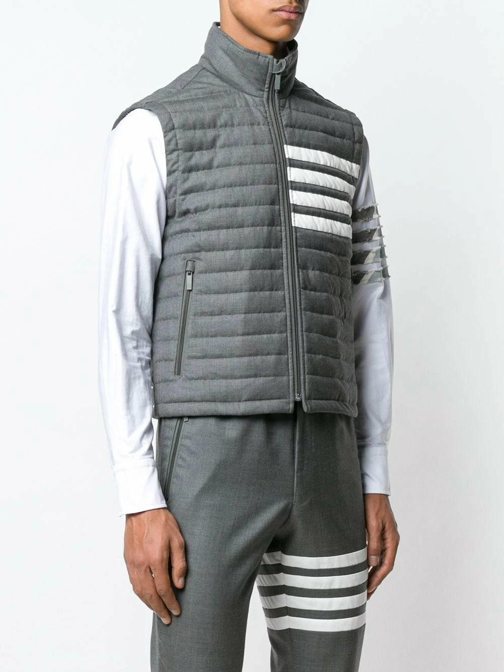 Thom Browne 4 bar Down Quilted Vest waistcoats & gilets of men 3 Thom Browne 4-bar Down Quilted Vest