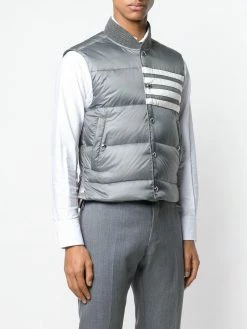 Thom Browne 4 bar Matte Nylon Down Vest waistcoats & gilets of men 7 Thom Browne 4-bar Matte Nylon Down Vest