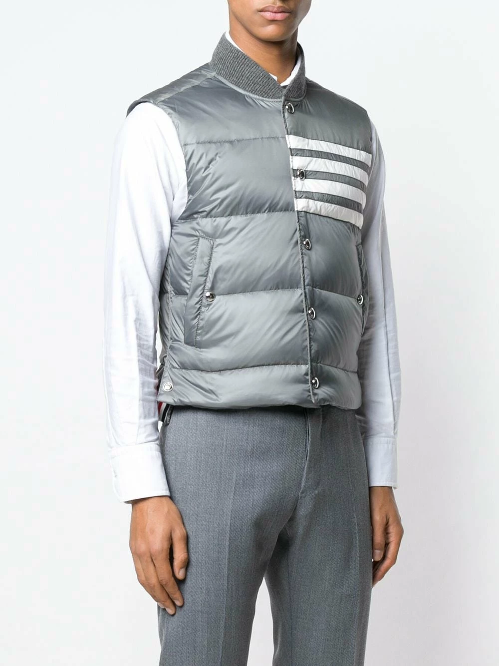 Thom Browne 4 bar Matte Nylon Down Vest waistcoats & gilets of men 3 Thom Browne 4-bar Matte Nylon Down Vest