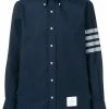Thom Browne 4-bar Solid Rwb Stripe Shirt