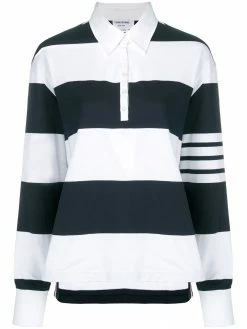 Thom Browne 4-Bar striped rugby polo