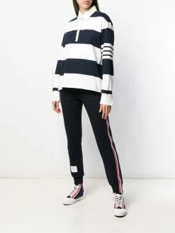 Thom Browne 4-Bar striped rugby polo