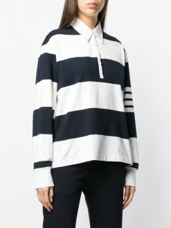 Thom Browne 4-Bar striped rugby polo