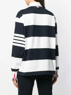 Thom Browne 4-Bar striped rugby polo