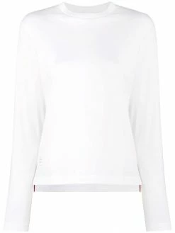 Thom Browne logo-patch long-sleeve T-shirt