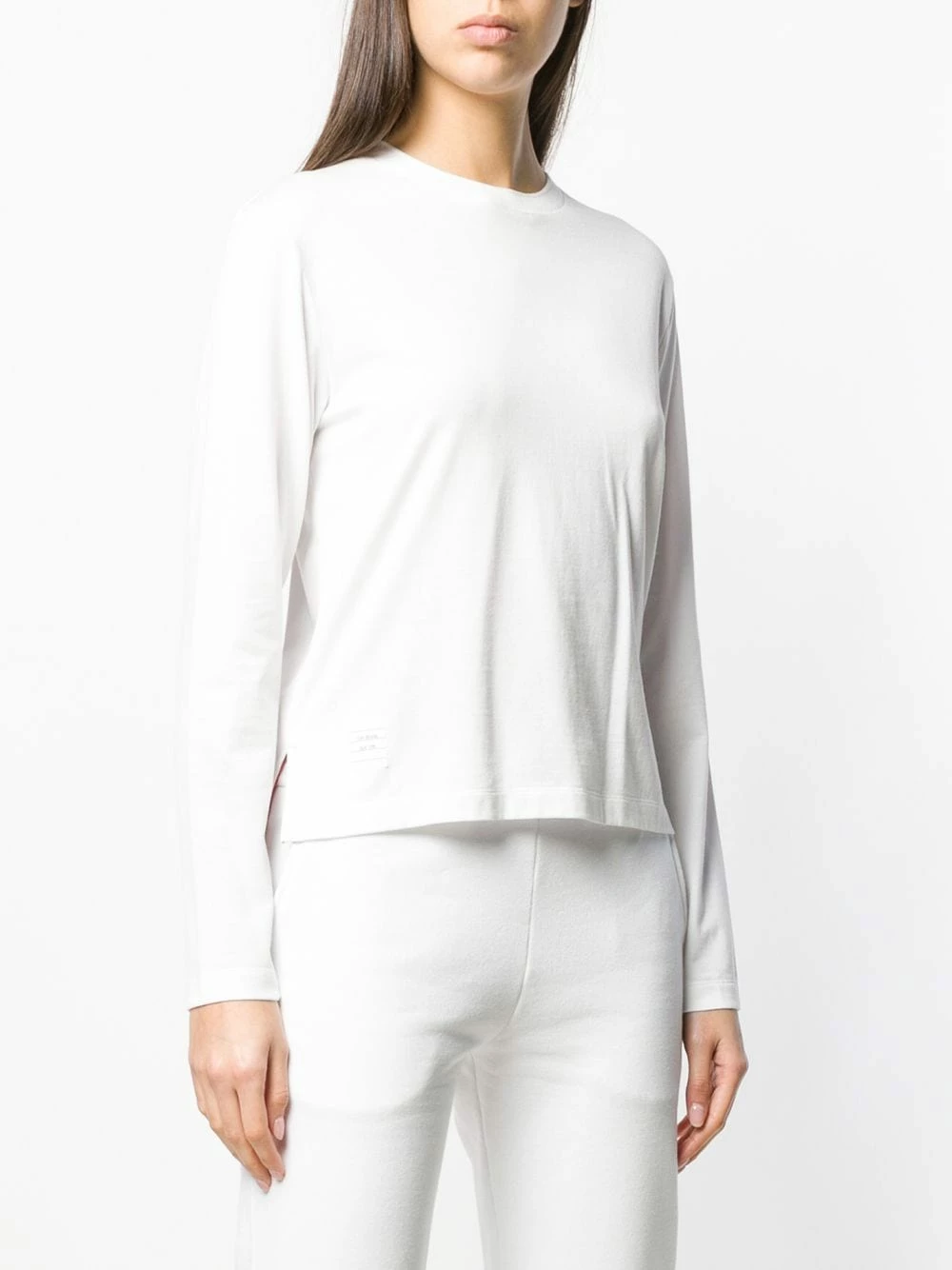 Thom Browne Logo patch long sleeve T shirt t-shirts & jersey shirts of women 3 Thom Browne logo-patch long-sleeve T-shirt