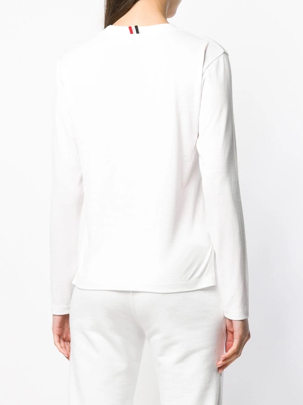 Thom Browne Logo patch long sleeve T shirt t-shirts & jersey shirts of women 4 Thom Browne logo-patch long-sleeve T-shirt