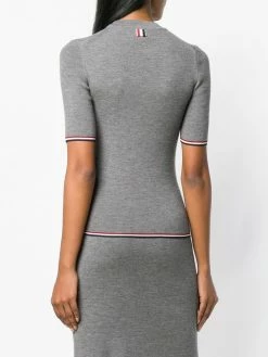 Thom Browne RWB-trim ribbed T-shirt