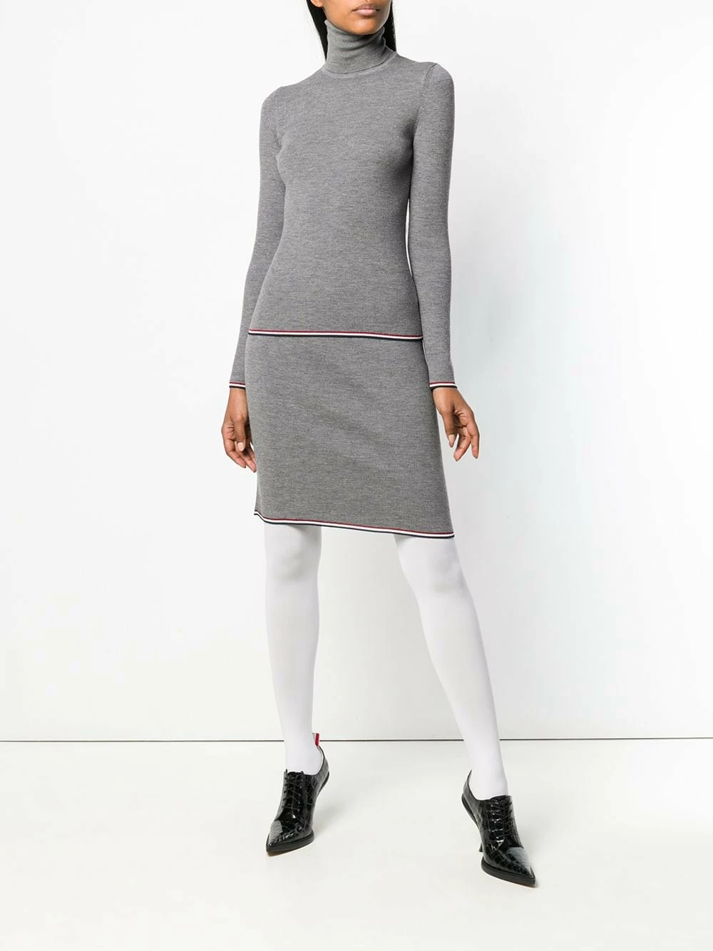 Thom Browne RWB tipping stripe merino turtleneck jumper knitted sweaters of women 2 Thom Browne RWB tipping stripe merino turtleneck jumper
