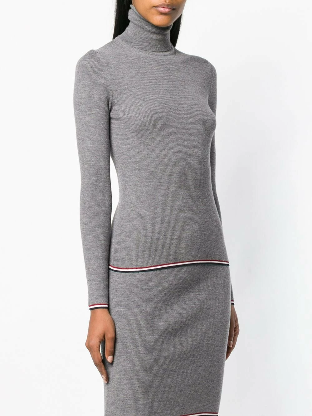 Thom Browne RWB tipping stripe merino turtleneck jumper knitted sweaters of women 3 Thom Browne RWB tipping stripe merino turtleneck jumper