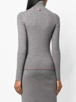 Thom Browne RWB tipping stripe merino turtleneck jumper knitted sweaters of women 8 Thom Browne RWB tipping stripe merino turtleneck jumper