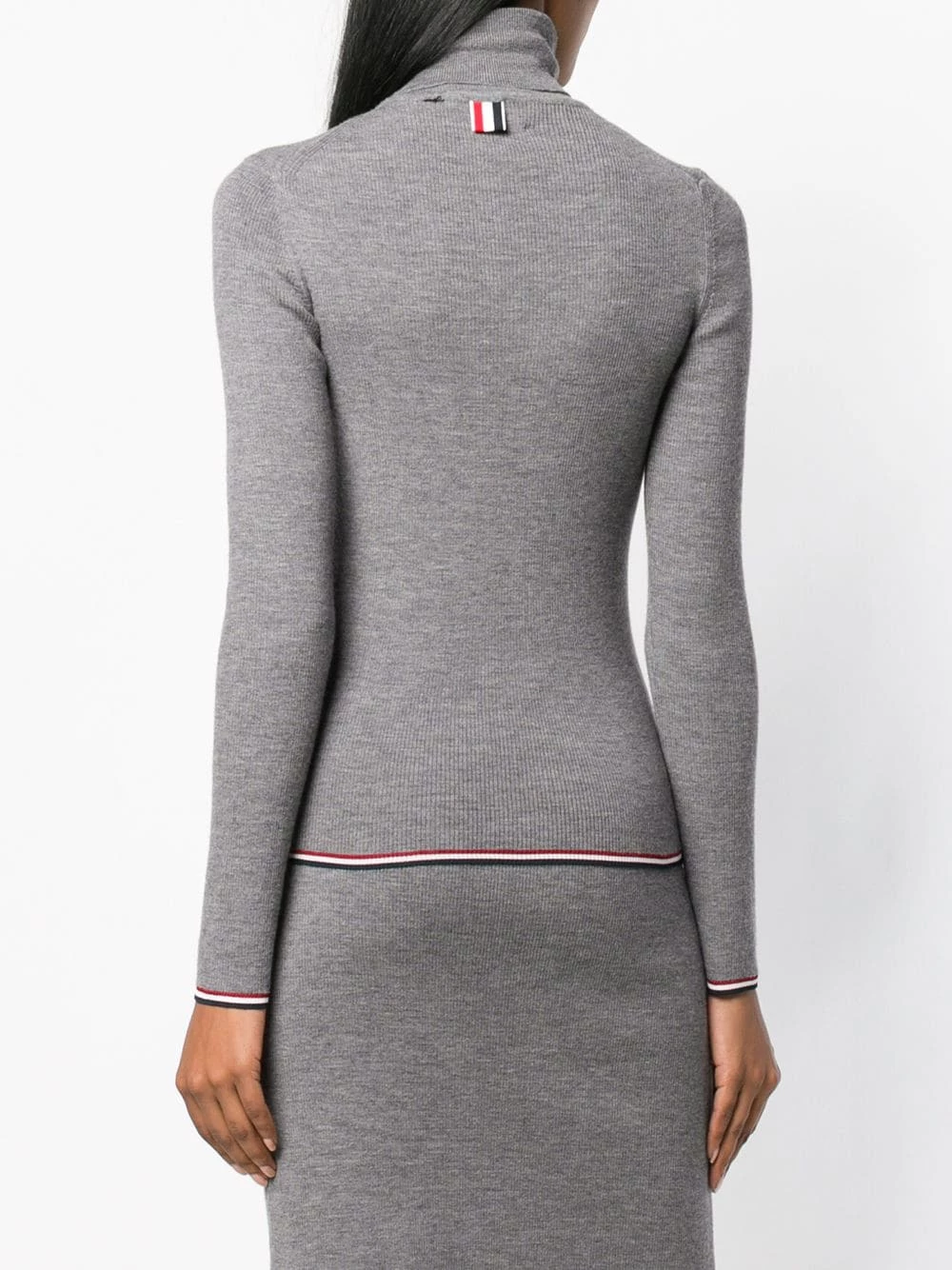 Thom Browne RWB tipping stripe merino turtleneck jumper knitted sweaters of women 4 Thom Browne RWB tipping stripe merino turtleneck jumper