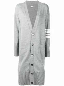 Thom Browne 4-Bar stripe long cardigan