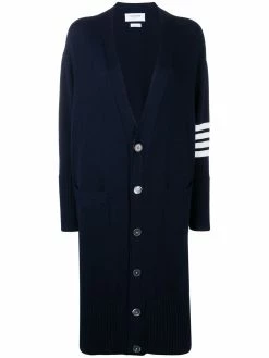 Thom Browne 4-Bar exaggerated V-neck cardigan