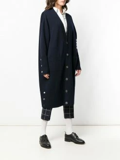 Thom Browne 4-Bar exaggerated V-neck cardigan