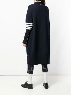 Thom Browne 4-Bar exaggerated V-neck cardigan
