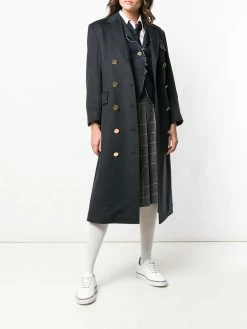 Thom Browne double-breasted mid-length overcoat
