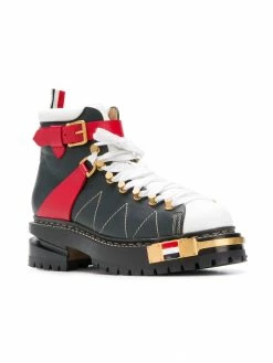 Thom Browne RWB White Vitello Hiking Boot