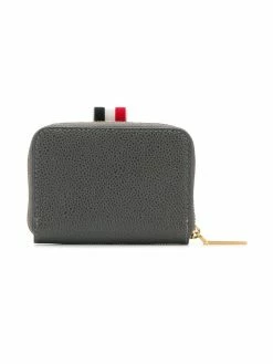 Thom Browne Dark Grey Pebbled Zip Around Wallet