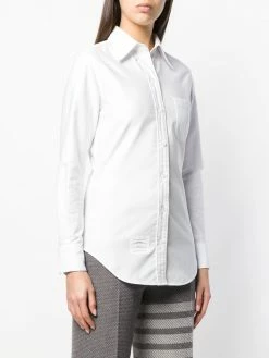 Thom Browne RWB tab long-sleeve Oxford shirt