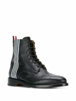 Thom Browne Contrast 4-bar Emboss Wingtip Boot