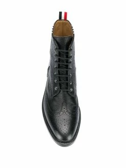 Thom Browne Contrast 4-bar Emboss Wingtip Boot