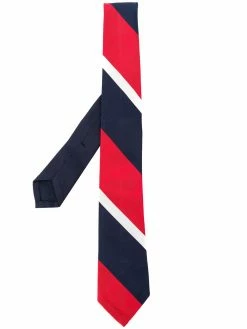 Thom Browne Wide Repp Stripe Mogador Necktie