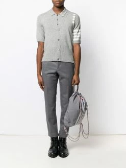 Thom Browne 4-bar 2-in-1 Cashmere Half-vest Polo