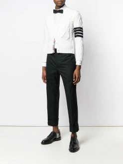 Thom Browne 4-bar Aran Cable Short Cardigan