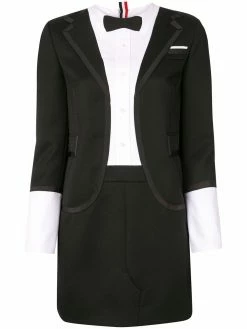 Thom Browne trompe l'oeil tuxedo mini dress