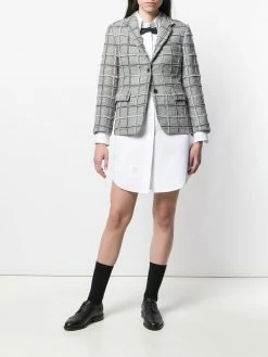 Thom Browne trompe l'oeil tie piqué shirtdress