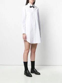 Thom Browne trompe l'oeil tie piqué shirtdress
