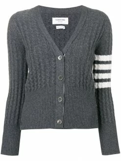 Thom Browne 4-Bar baby cable cashmere cardigan