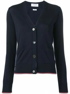 Thom Browne RWB tipping cashmere cardigan