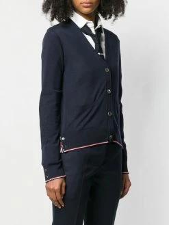 Thom Browne RWB tipping cashmere cardigan cardigans of women 7 Thom Browne RWB tipping cashmere cardigan