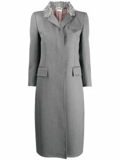 Thom Browne Fur Collar Elongated Chesterfield