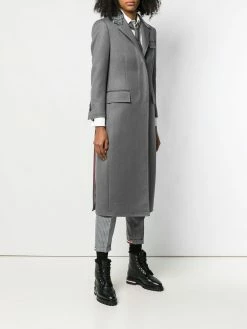 Thom Browne Fur Collar Elongated Chesterfield
